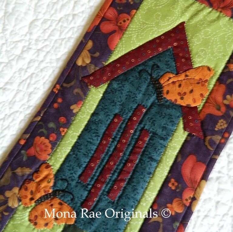 Butterfly House Quilt Wall Hanging With Butterfly by MROriginals