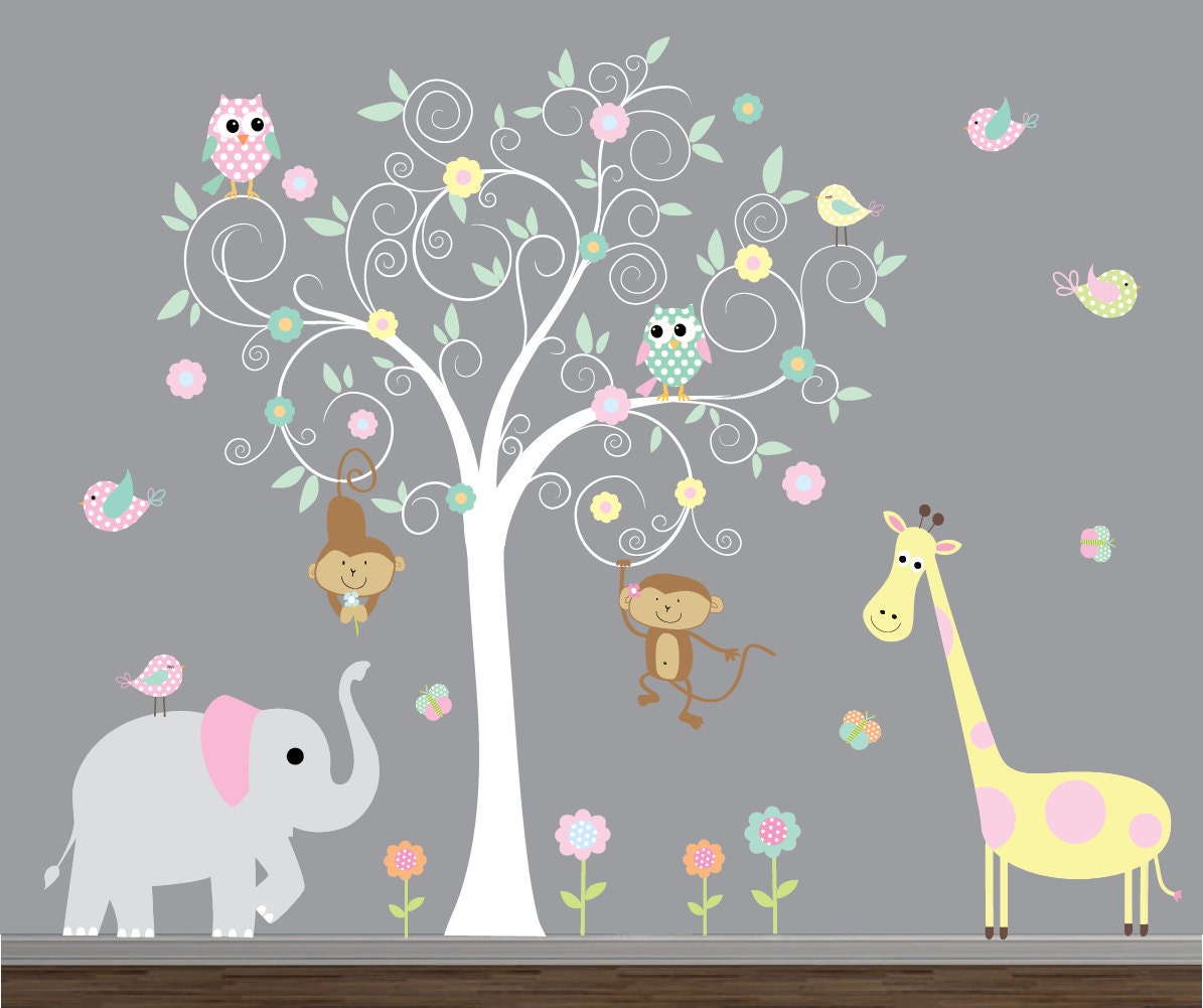 Children Wall Decal Baby Nursery Wall Stickers Owl Decal