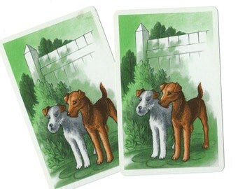 Vintage Single Swap Playing Cards (2) Paper Epherema Scrapbook Collectible