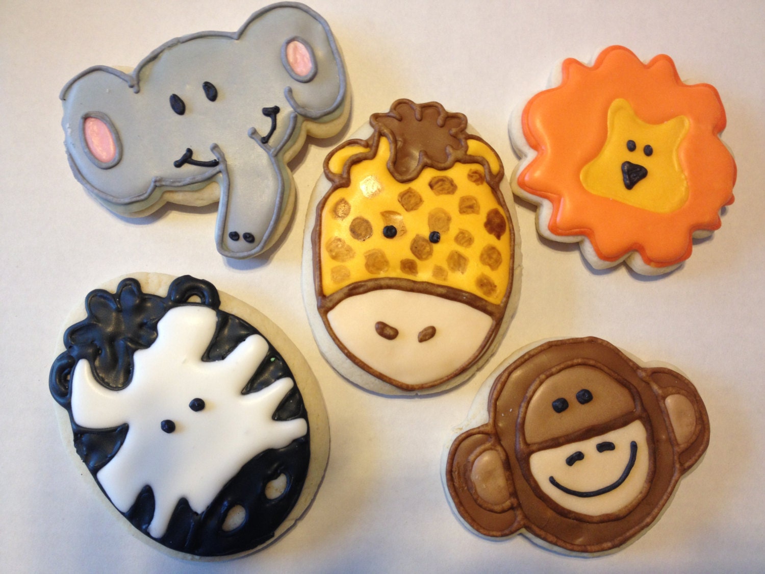 Zoo Animal Birthday Sugar Cookies Safari Birthday Party