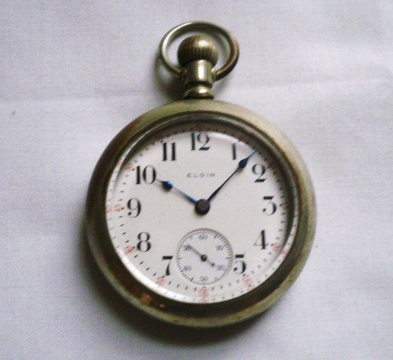 Vintage Silver Elgin Pocket Watch