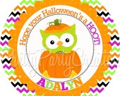 PUMPKIN OWL halloween favor tags - YOU Print Il_170x135