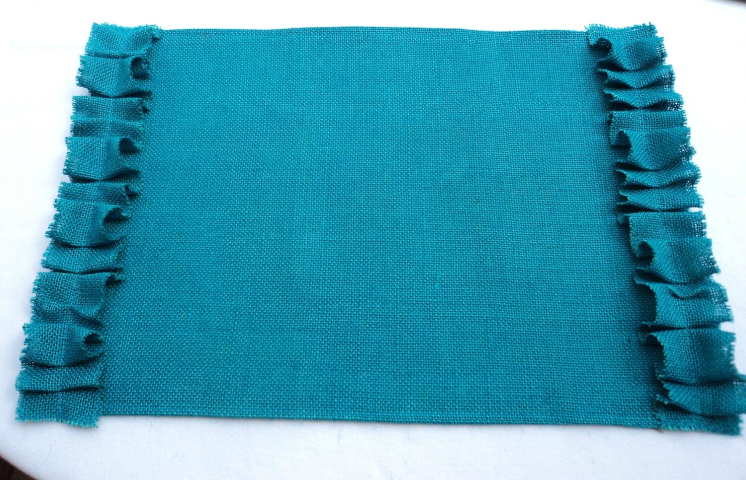 Red Burlap Placemats or Choose Your Color by theruffleddaisy