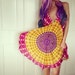 Handmade Hippie Dress, NEW LENGTH, Mini Dress, Backless Dress, Festival, Bohemian, Hula Hoop Dress, Peacock Dress, Festival, Mandala
