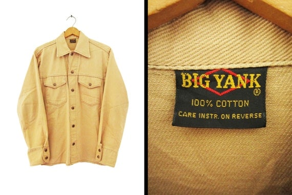 old khaki denim shirt
