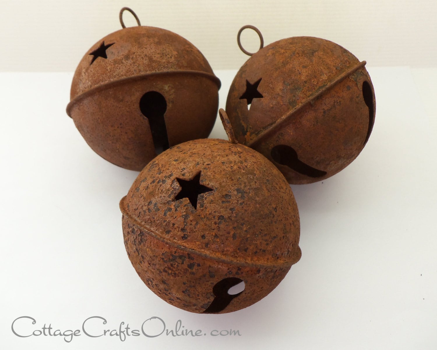 Rusty Jingle Bell Extra Large 80 mm 3 SET of THREE