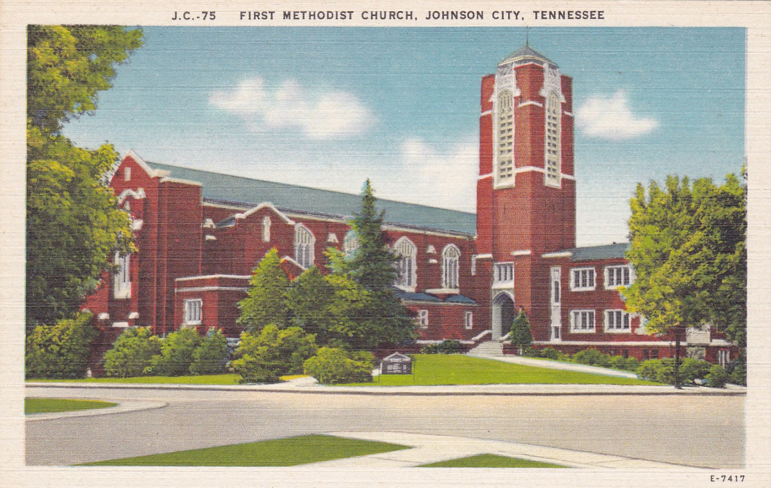 Johnson City Tennessee First Methodist Church Linen