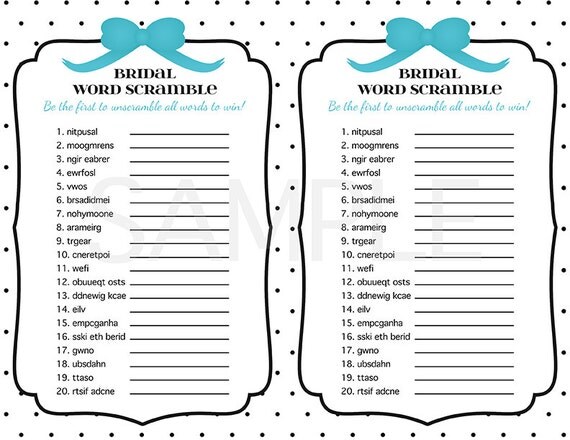 bridal shower game printable dots and bow by amomentremembered