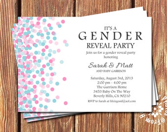 gender reveal invitations