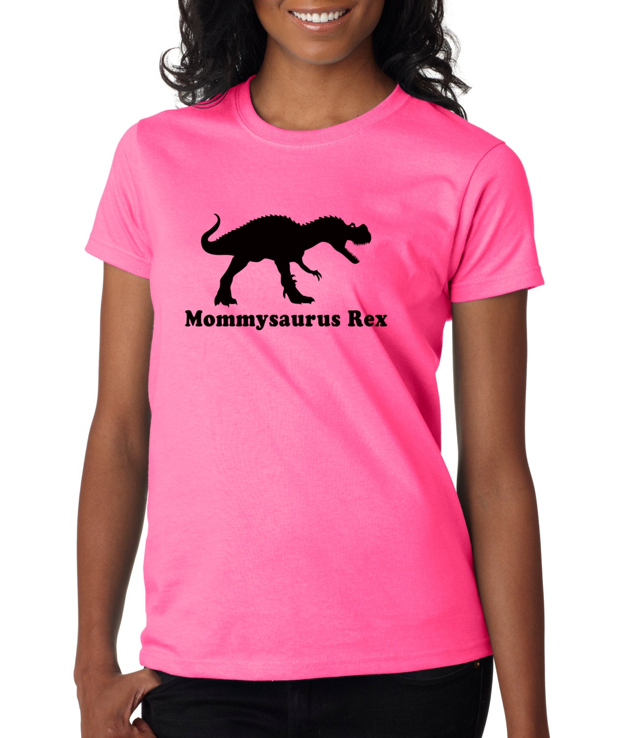 Daddy dinosaur and mommy dinosaur t shirt set personalized