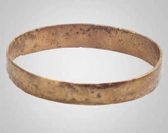 Authentic Ancient Viking wedding Ring Band C.866-1067A.D. Size 9 1/4 (20mm)( brr406)