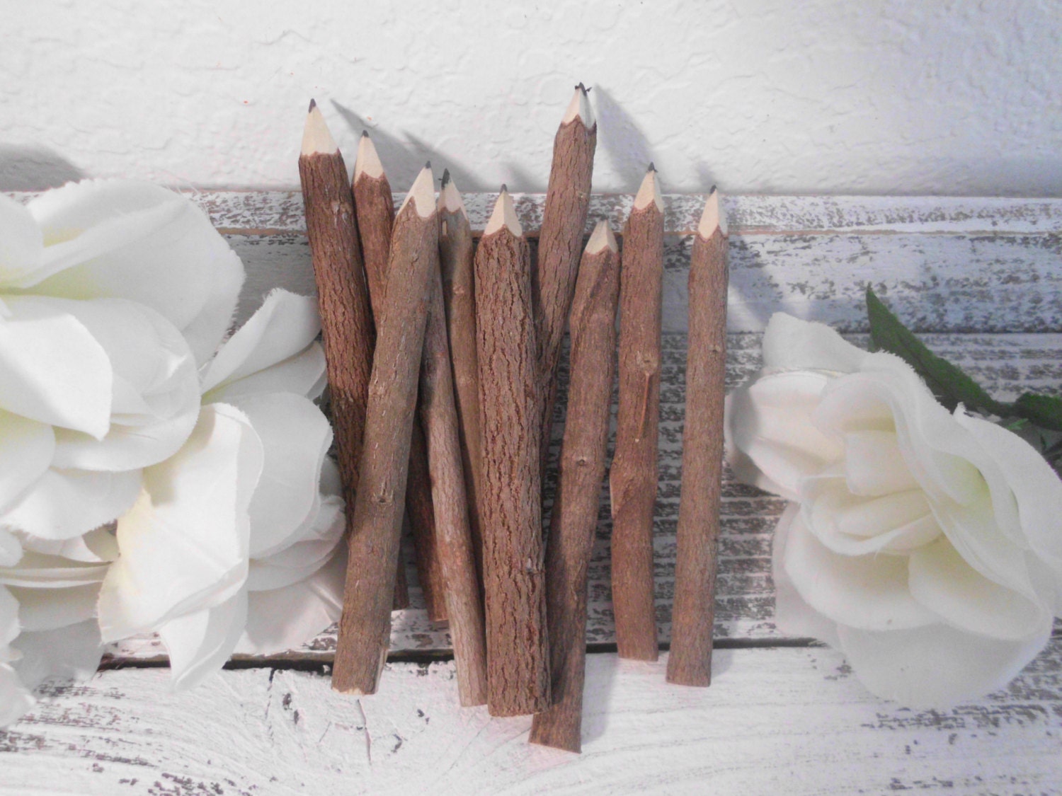 Twig Branch Pencil Rustic Lead Wedding Decoration Eco Friendly