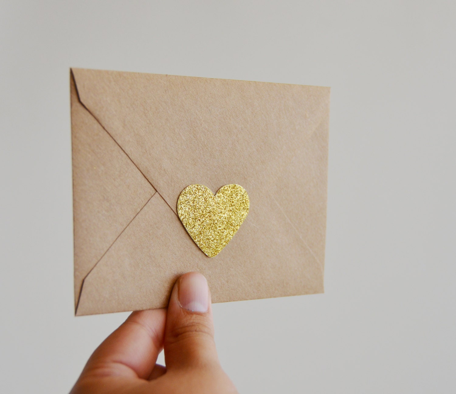 gold glitter large heart stickers 24 stickers
