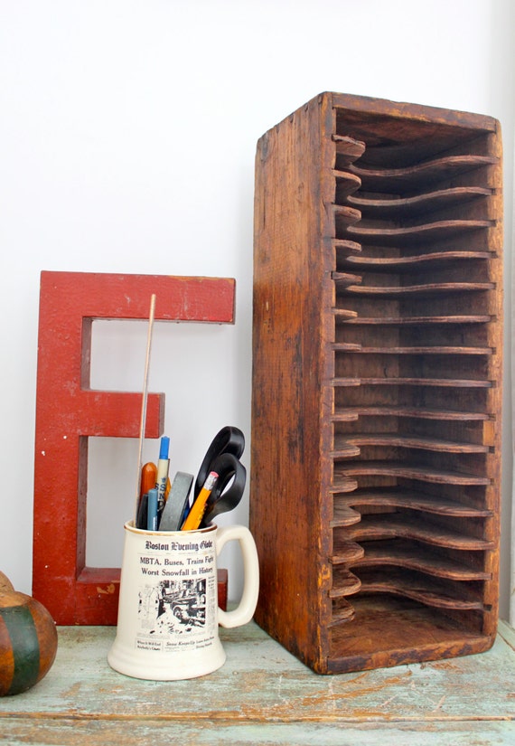 Antique Mail Sorter / CD / DVD holder