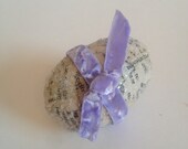 Easter Egg Handmade Easter Decor Spring Decor Paper Decoration Purple Crushed Velvet Ribbon
