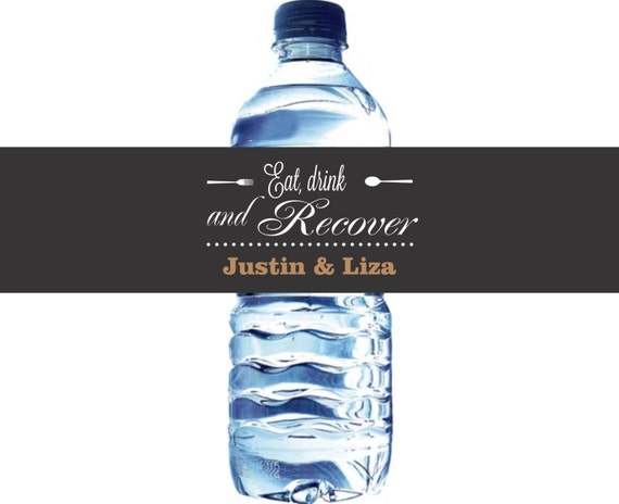 50 Wedding Water Bottle Labels - Personalized Labels - Wedding Water Labels - Custom Water Bottle Labels - Waterproof Water Bottle Labels Il_570xn