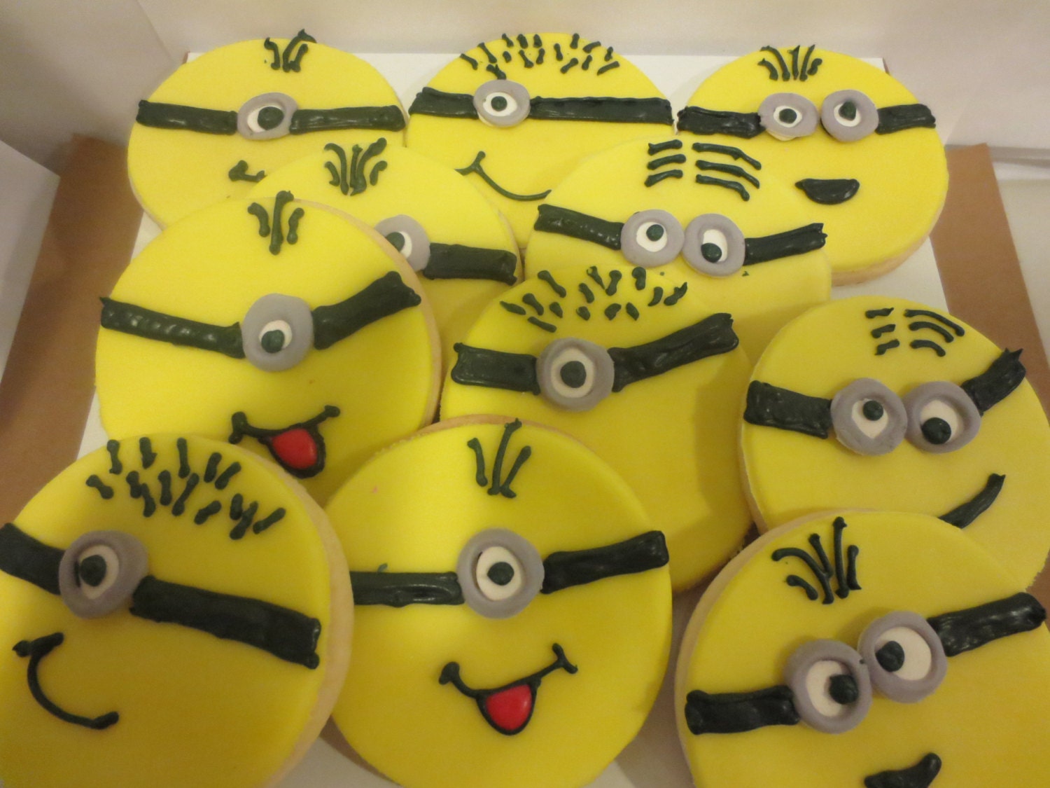 Minion Party Favor Cookies Handmade Kosher 1 Dozen