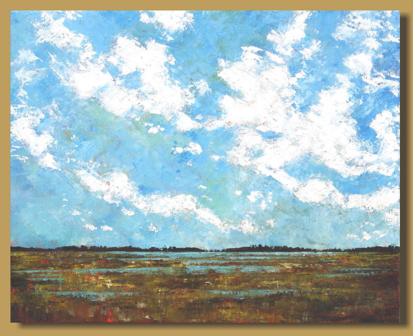 abstract painting marsh landscape painting marsh painting