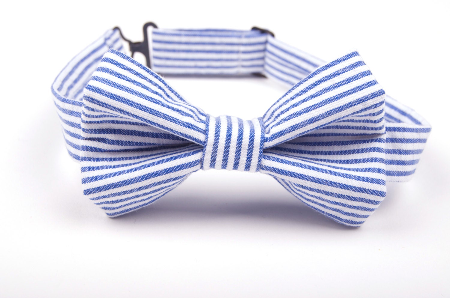 Navy Blue Seersucker Bow Tie Baby Toddler Child Boys by DapperGent