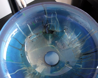 Popular items for blue vessel sink on Etsy