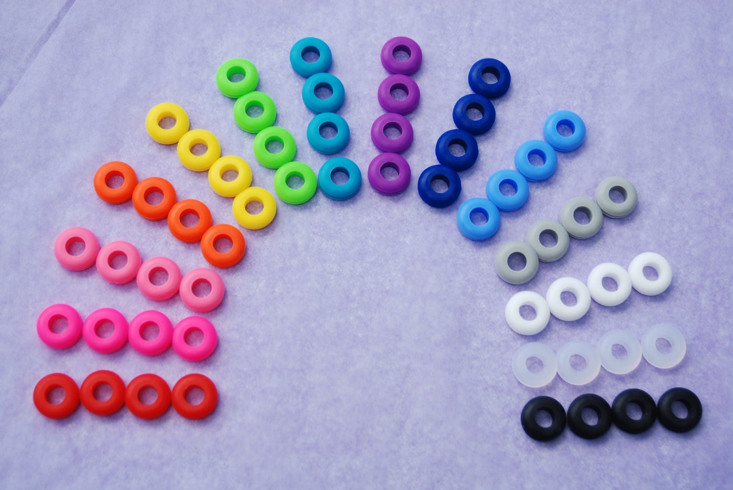 15 Colored Grommets Rubber Grommets for DIY Mason Jar Cups