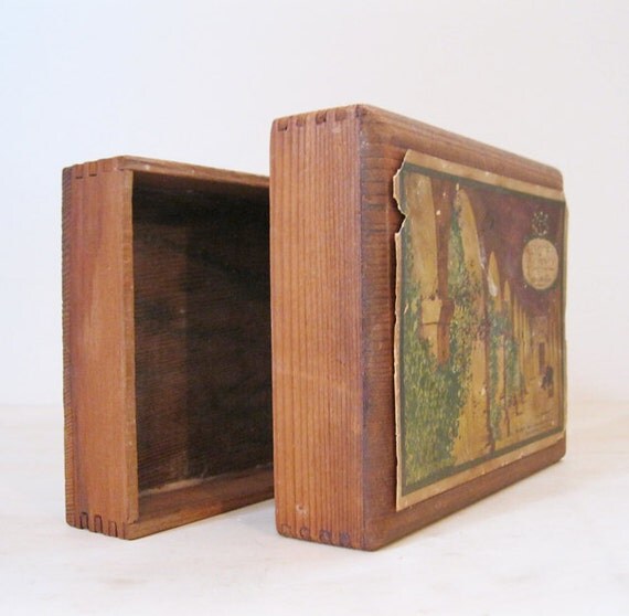 Antique Wooden Candy Box