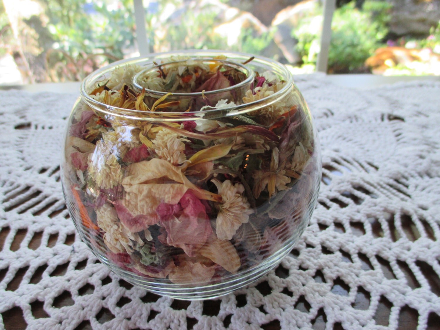 Homemade Scented Potpourri Potpourri Globe & Tea Light