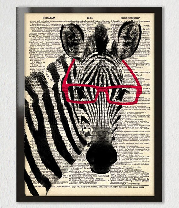 smart zebra red or black glasses art mixed by patricianprints smart zebra red or black glasses art mixed by patricianprints