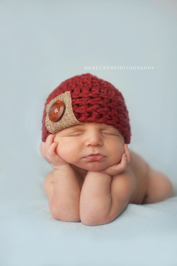 baby hat boys hat newborn boy hat newborn by VioletandSassafras