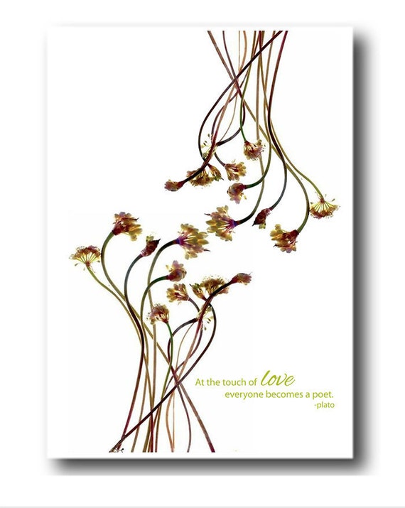 Floral Note Card Mothers Day Handmade Card Free Shipping Blank Inside by Julia McLemore