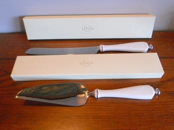  Lenox  Wedding  Cake  Knife and Cake  Server  Opal by 