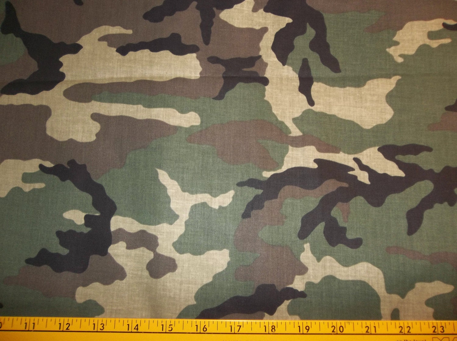 Army Military Green Olive Green Brown Camo by DeStachDepotFabrics