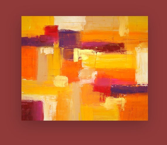 Painting Acrylic Abstract Art on Canvas Titled: Warmth Of