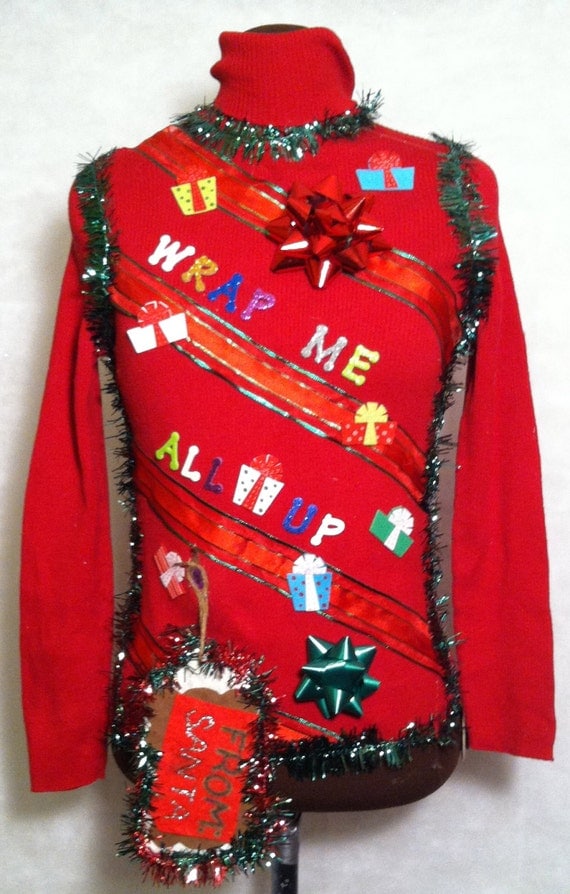 Cheap Ugly Christmas Sweater Wrap Me All Up Size   Il 570xN.525173820 N1mj 