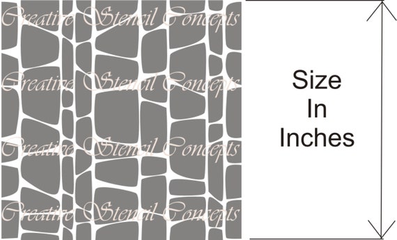 Cobblestone Decorative Stencil MULTIPLE SIZES by CreativeStencils