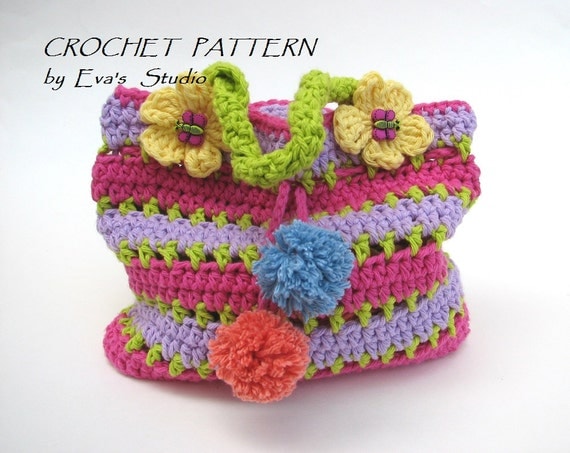 Girls Bag / Purse, Crochet Pattern PDF,Easy, Great for Beginners ...