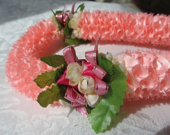 Hawaiian Ribbon Lei Pink Carnation