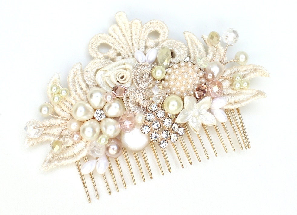 Blush Hair Accessory Floral Hairpiece Wedding Hair