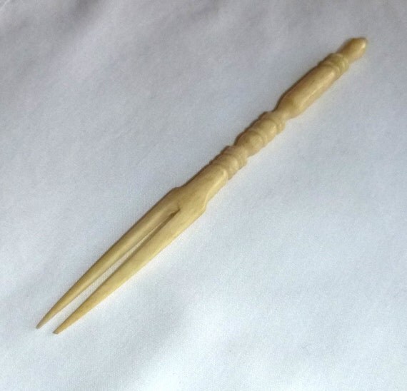 Victorian Bone Fork French Olive or Pickle Fork Rare Find Hand