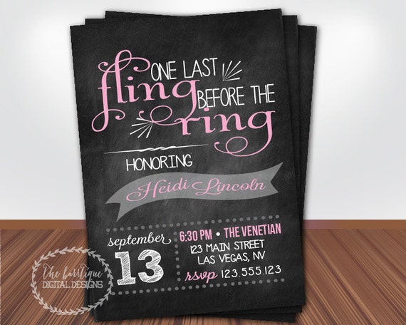 Final Fling Before The Ring Invitations 9