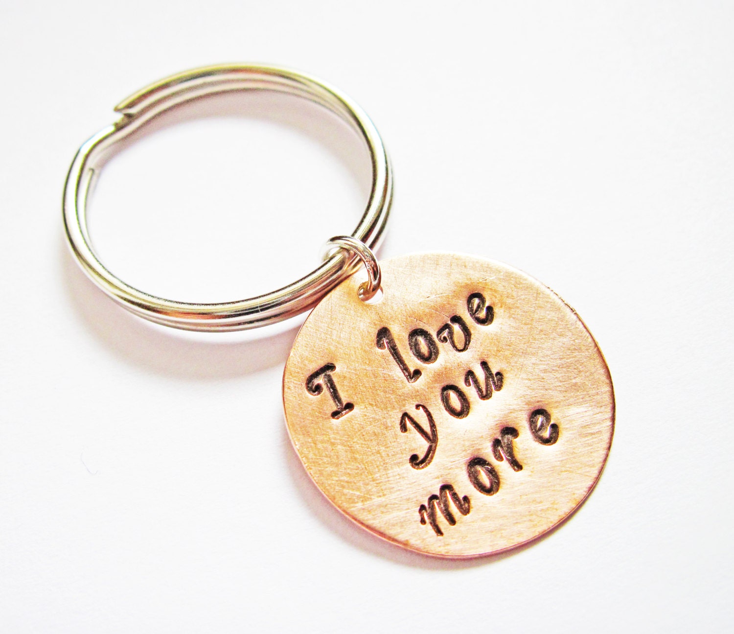 I love you more Keychain Personalized Keychain by RobertaValle