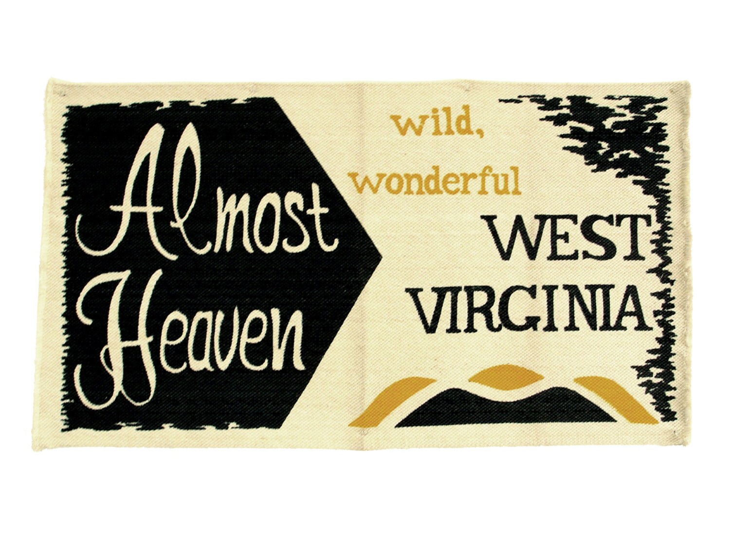 Vintage West Virginia Area Rug Almost Heaven Wild 