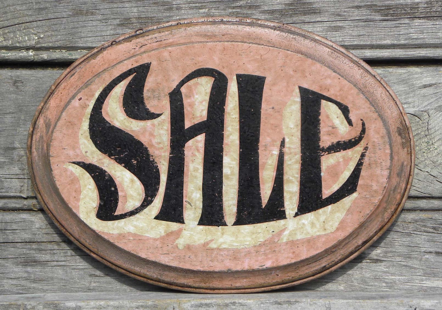 Sale Sign hand painted faux vintage wooden sign
