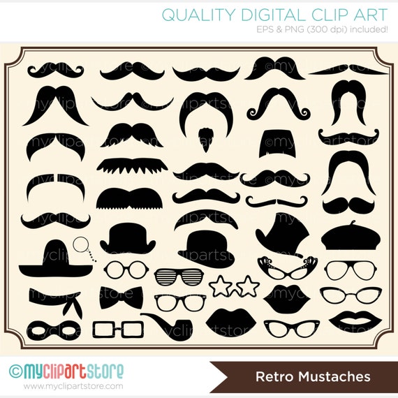 vintage moustache clipart - photo #46