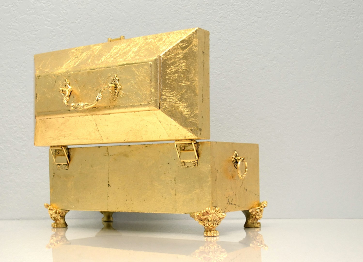 Keepsake Box Gold Leaf Gild Hollywood by MindsEyeDesign11