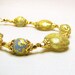 Sophisticated Murano bracelet w/ gold nuggets Blue Italian Venetian glass bead bracelet Gold nugget bracelet Murano glass jewelry