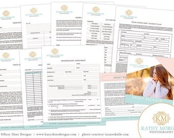 Photography Forms, Portrait Photography Forms, Photography Contract Templates, Portrait Photography Contract, Photography Logo - MK144FD