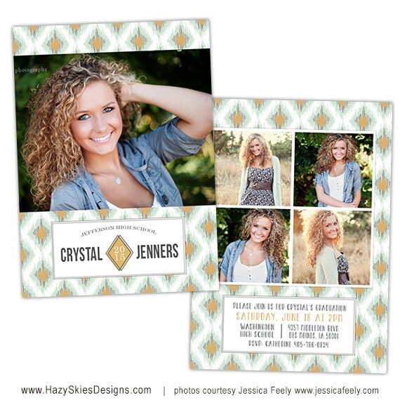 Items Similar To Senior Graduation Announcement Photo Card Template For Photographers Senior Card Templates