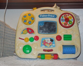 Busy Box, Crib Toy, Vintage Fisher Price,Vintage Toys,Vintage Baby toys,93 For Crib or to Carry and Play :)s