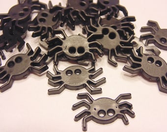 6 flat spider buttons, 20 x 14 mm (5)